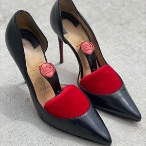 Louboutin Iriza Black Leather Pumps Size 39